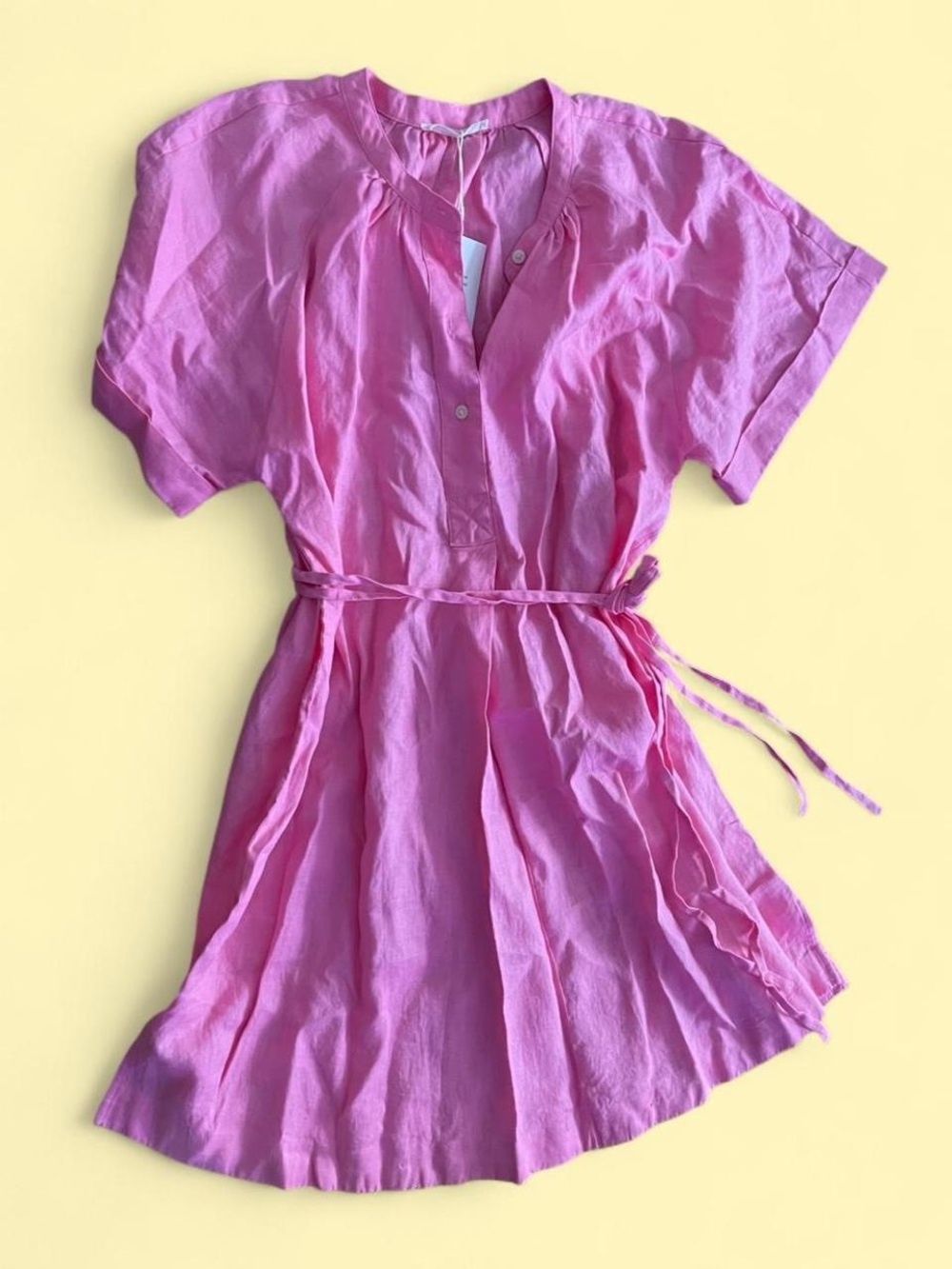 Everlane “The Popover” Women’s Pink Linen Dress